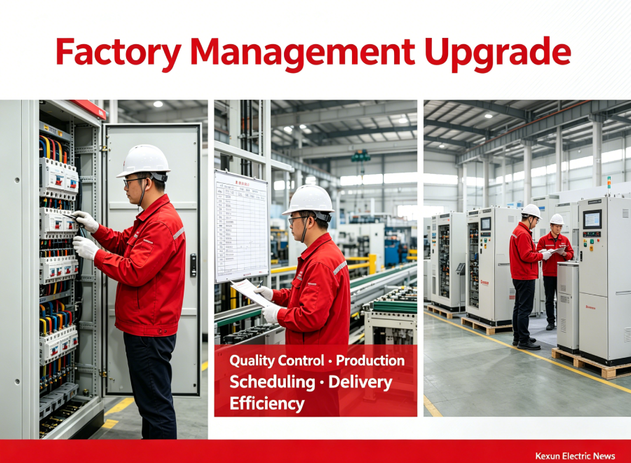 Kexun Electric သည် စက်ရုံအရည်အသွေးစစ်ဆေးခြင်းကို အားကောင်းစေပြီး စက်တင်ဘာလပြည်ပပြပွဲအတွက် အမှာစာပေးပို့မှုကို အရှိန်မြှင့်ပေးသည်